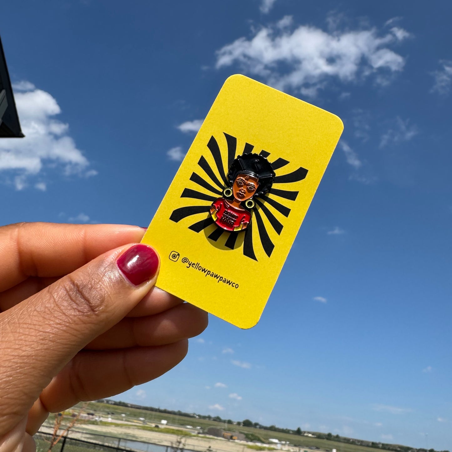 "Don't Touch My Hair" Afro Woman - Enamel Pin