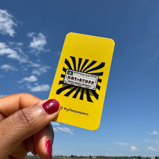 "Hot Stuff" license plate - Enamel Pin